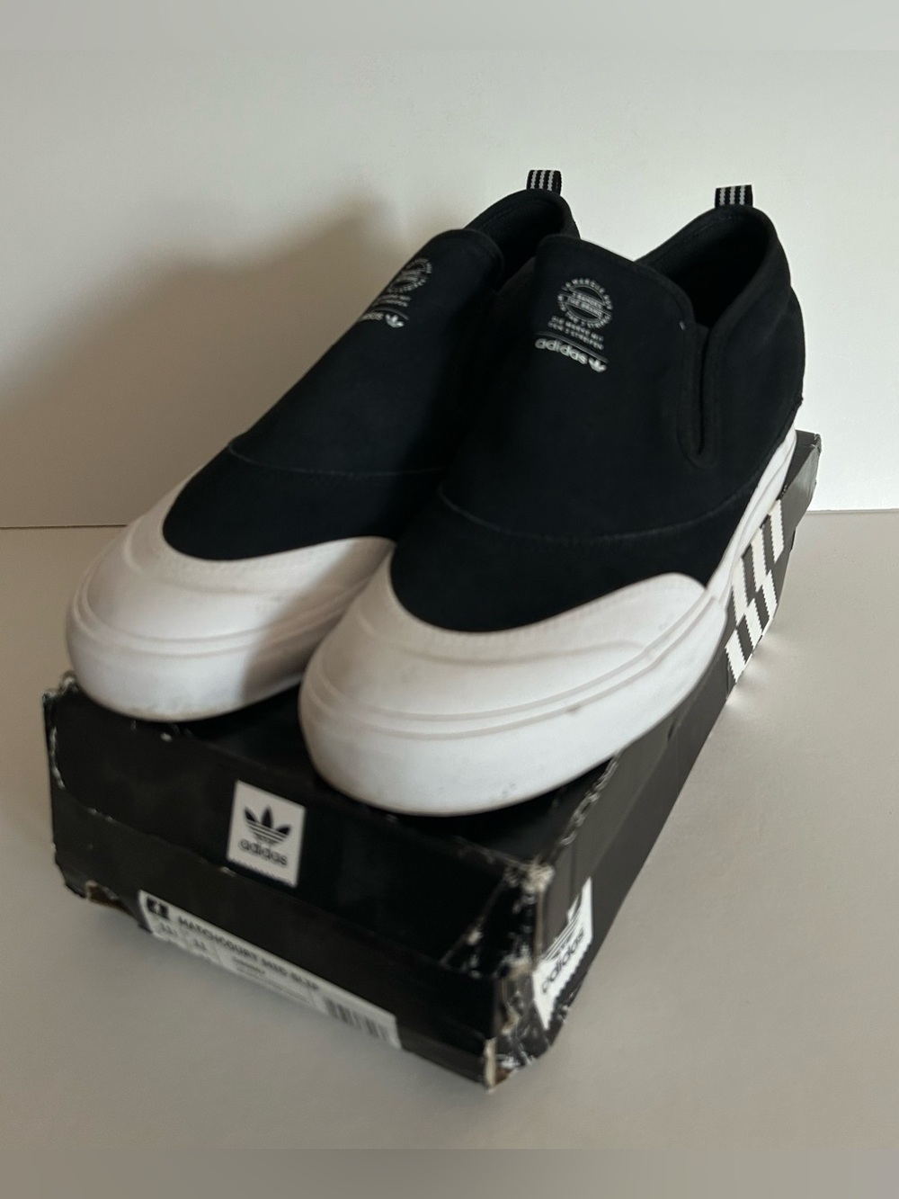 adidas Matchcourt Mid Slip Men’s Black Slip-On Sneakers
